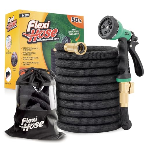 Flexi Hose Plus Expandable Garden Hose with 8 Function Nozzle,