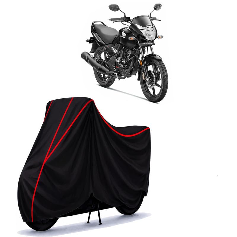 Image of Unicorn BS6 Water Resistant Bike Cover for All Motorcycles & Rain | Heavy Duty Taffeta Fabric | UV Protection, Dustproof, Scratchproof | All Weather Two Wheeler Body Cover with Elastic Bottom