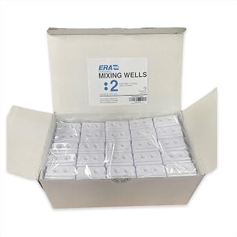 Disposable Mixing Wells 2 Holes with Number Markings Dental Mixing Materials 2-Wells 500pcs/Bx
