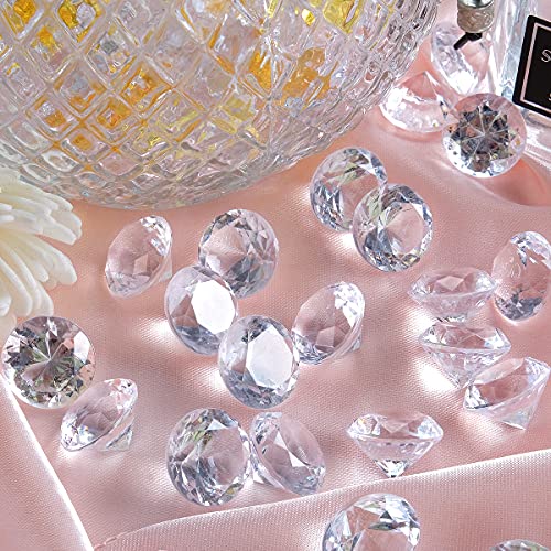 Babenest Acrylic Diamond Fake Gems Vase Filler, 240pcs 3/4 Inch Faux Diamonds Crystals Jewels for Table Scatters Wedding Party Event Arts & Crafts Birthday Decoration Favor (Clear) - Thumbnail 6