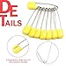 Hocansen 50 PCS Safety Pin 54mm/2.2in Baby Diaper Pins for Cloth Plastic Head Baby Pins for Diapers Stainless Steel Cloth Pins with Locking Closures Nappy Pin for Crafts（DT/Yellow）