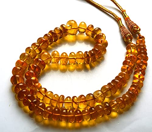 Perles citrine dorée naturelle AAA cadeau idéal anniversaire pour fabriquer un collier unique