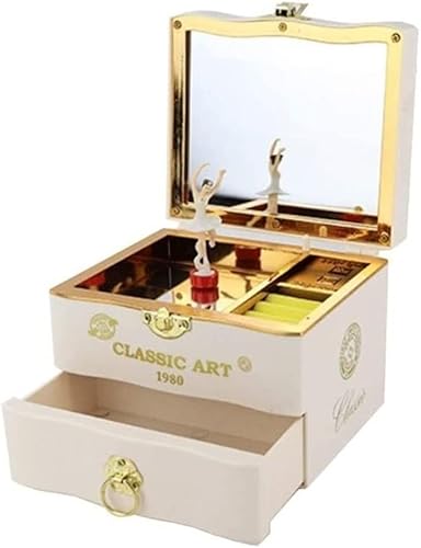 Joyero de música con diseño de bailarina, caja musical con princesa giratoria, caja de música de plástico para mujeres, niños, niñas, amigas, cajas