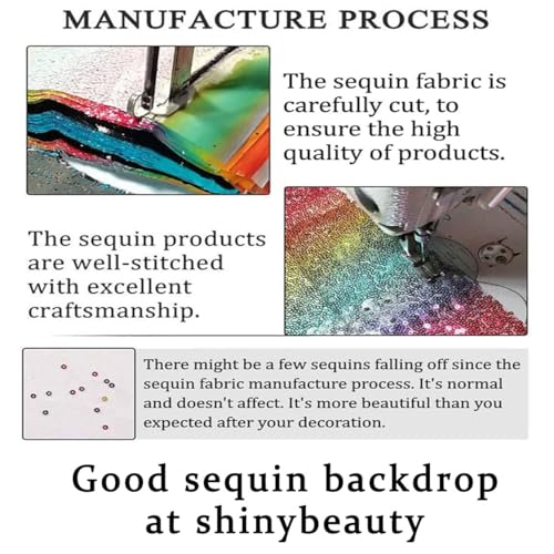 ShinyBeauty Sequin Backdrop 4x10ft Yellow Backdrops Curtains 2 Panels Wedding Drapes Glitter Photography Background for Parties Birthday Event Decoration by ShinyBeauty - Image 6