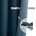 jinchan Linen Textured Curtains 84 Inch Length 2 Panels for Living Room Grommet Top Blue Room Darkening Drapes for Bedroom Thermal Insulated Window Curtain Set