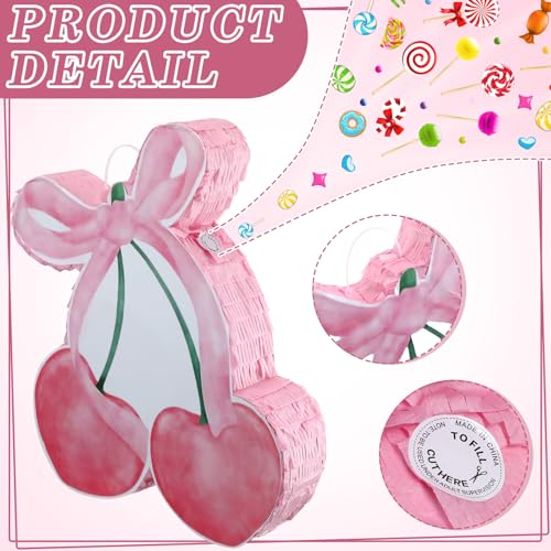 Piñata cerise nœud, cadeau idéal pour décoration de chambre d'enfant - 3
