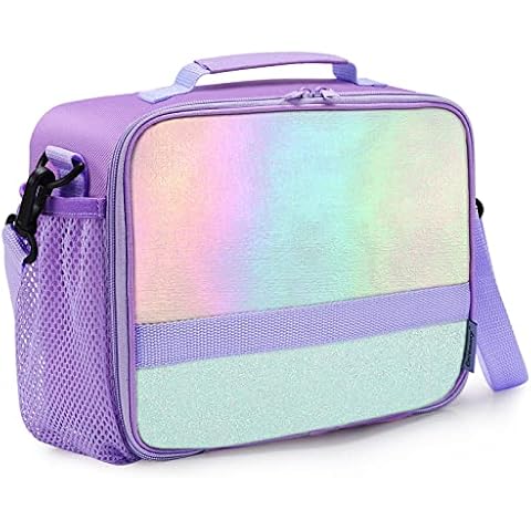 Cerbonny Kids Lunch Box, Crystal Purple, Insulated, Durable, Adjustable Shoulder Strap, Keeps Food Warm, Ideal for School and Travel Cover