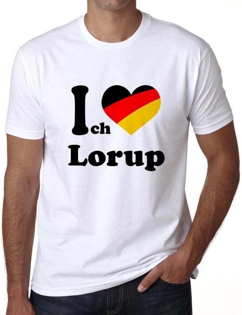 Men's Graphic T-Shirt I Love Lorup – Ich Liebe Lorup – Short Sleeve Tee-Shirt Vintage Birthday Gift Novelty Tshirt