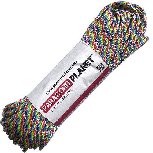 Paracord Planet 550lb Paracord – 7 Strand Type III Tactical Parachute Cord for Hiking and Camping