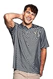 Vantage Apparel Men's Collegiate Premium Moisture Wicking Stretch Fit Diamond Print Polo, Colorado Buffaloes, Black, XX-Large