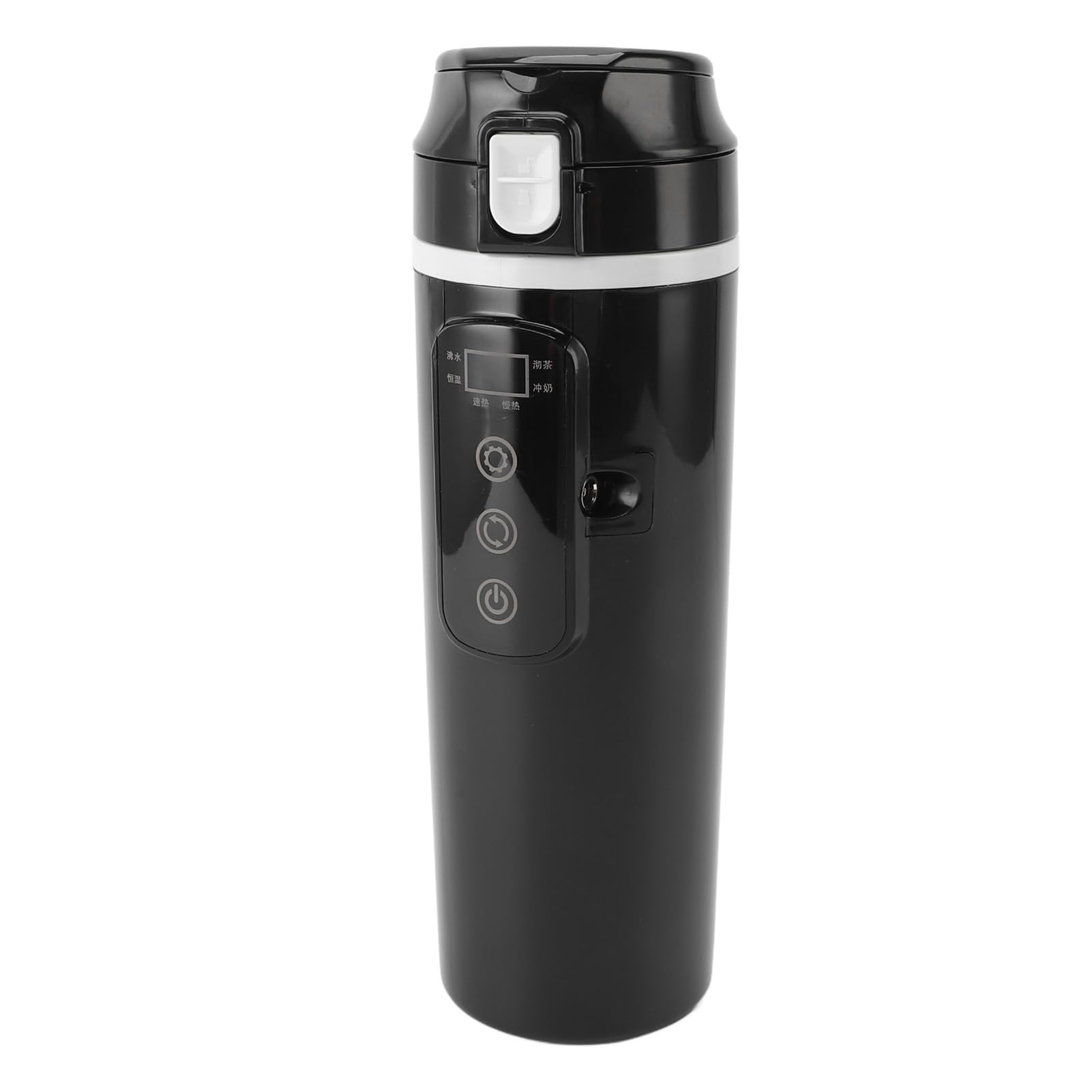 Generic Taza Calefactora Eléctrica para Coche, Hervidor de Agua Portátil de Acero Inoxidable de 500ml para Viajes, Trabajo, Escuela, té y café