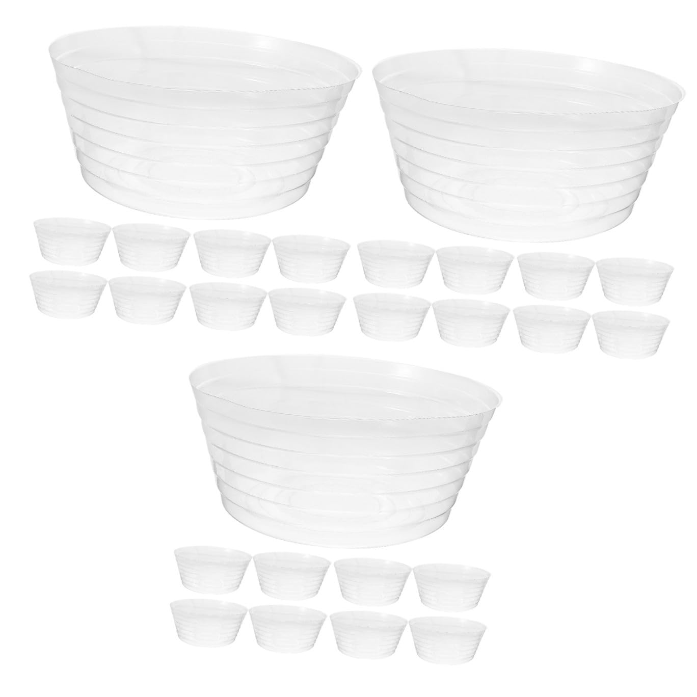 Soucoupes pour pots de fleurs HEMOTON durables - Lot de 30 coupelles d'intérieur et extérieur