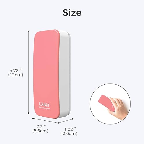 Miniatura 35 de loukin Paquete de 4 borradores magnéticos de borrado en seco, borrador de pizarra blanca, removedor de pizarra de vidrio, 2 limpiadores de pizarra