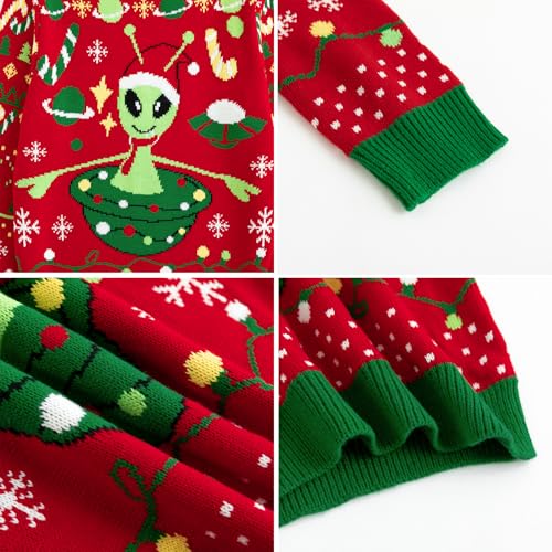 Image of Simplee kids Family Matching Christmas Sweaters, Ugly Pullover, 2T-2XL