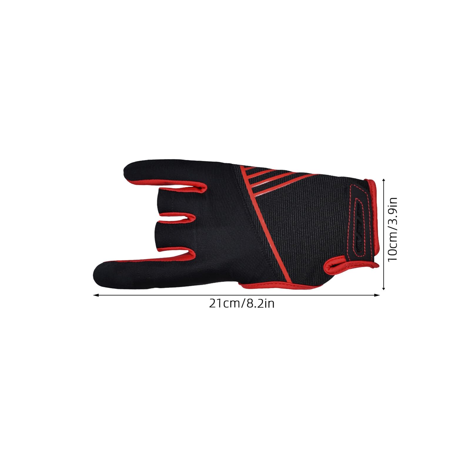 EXCEART 1 Paire de Gants de Bowling Accessoires de Bowling Confortables Instruments à Demi-Doigts Gants de Sport Mitaines de Bowling - Taille S/M (Rouge)