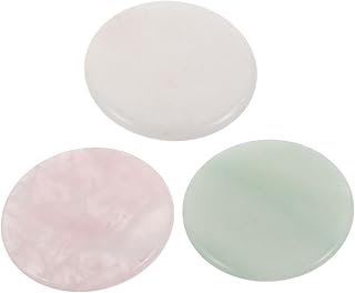 3 Pcs Jade Stone Lash Extension Accessories Non-slip Round Eyelash Glue Pallet Pads For Accurate Adhesive Dispensing User-friendly Design For Lash Strip Palette Training