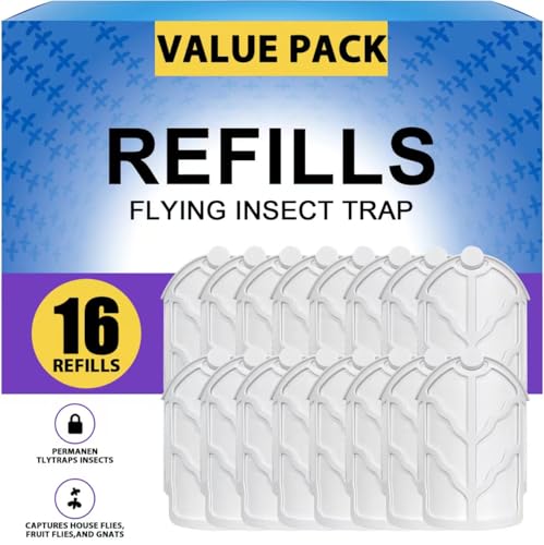 Kuxinage 16 Pack Flying Insect Trap Refills Compatible with Zevo Flying Insect Trap M364 and Max, Safe with Kids & Pets