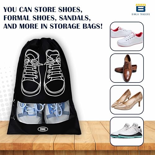Image of Crae Shoes Bag for Travel & Storage Organizer for Men & Women | Travel Accessories | Shoe Organizer | Shoe Cover for Travel Essentials.