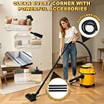 4 Gallon Cordless Wet Dry Vacuum for Dewalt 20V Battery, 20kPa Wet Dry Shop Vac with Brushless Motor, Filter, Hose and Attachments, for Garage Car Workshop (No Battery)
