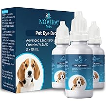 NOVEHA Pet Drops Wash Gentle & Safe Cleansing for Dogs, Cats, Horses & Rabbits 3x10mL