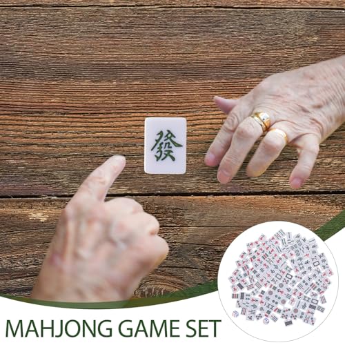 Mini Mahjong portátil con azulejos y caja miniatura 7