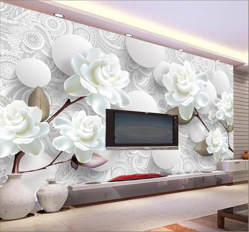 Papier Peint 3D En Trois Dimensions Blanc 400cm×280cm - 3