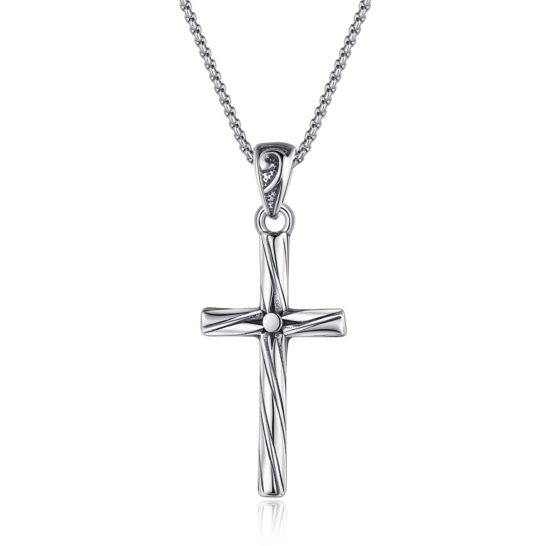 GAVU Collar Cruz de Acero Inoxidable para Hombre