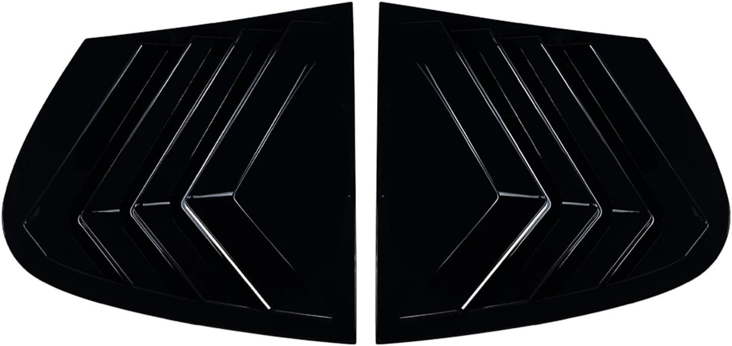 Rear Side Window Louver Shutter Trim for BMW 1 Series E87 2005-2011 Gloss Black/Carbon Fiber Look Tail Sunshade Sun Blind Cover(Carbon Fiber Look)