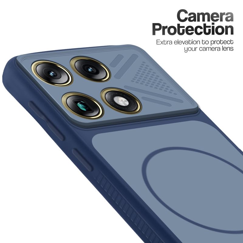 Image of Mr. Case Back Case for Motorola Signature | Ring Design Protective Case with Camera Cut Protection | Anti Slip Grip | Shockproof Mobile Cover - Blue