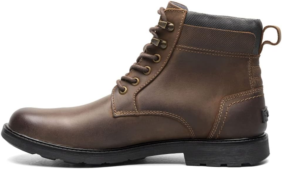 Nunn Bush Men's 1912 Plain Toe Chukka Lace Leather Boot with Scotchguard Defender, Brown, 12