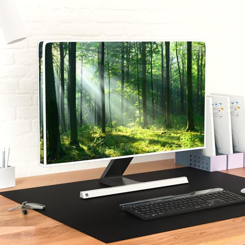 Image of Monitor Dust Cover 22, 23, 24, 25 Inch Waterproof Dust Proof Computer Covers for Desktop PC CPU Tower Protector Anti-Static LCD-Silky HD Panel Dust Protective Sleeve,Forest Jungle