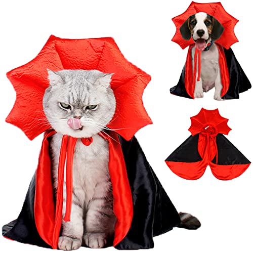 Dog cape costume - halloween pet costumes cat vampire cloak, funny cosplay dress devil wizard outfit, dog witch clothes for small medium dogs cats puppy, dog mantle apparel for halloween party 1 Dog cape costume - halloween pet costumes cat vampire cloak, funny cosplay dress devil wizard outfit, dog witch clothes for small medium dogs cats puppy, dog mantle apparel for halloween party