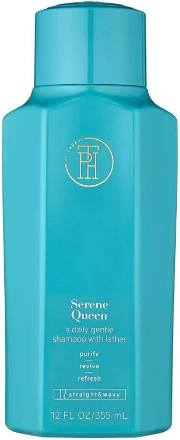 TPH by TARAJI Serene Queen Gentle Shampoo 12 Fl Oz! Infused with Chamomile and Green Tea! Daily Gentle Shampoo With Rich Frothy Lather! Purify, Revive And Refresh Your Hair! Sulfate Free And Vegan!