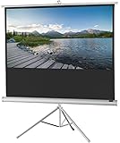 Pantalla de Trípode móvil disponible en blanco y negro - rápida y sencilla de usar, ideal para cine en casa, Presentaciones, Negocios y Escuela