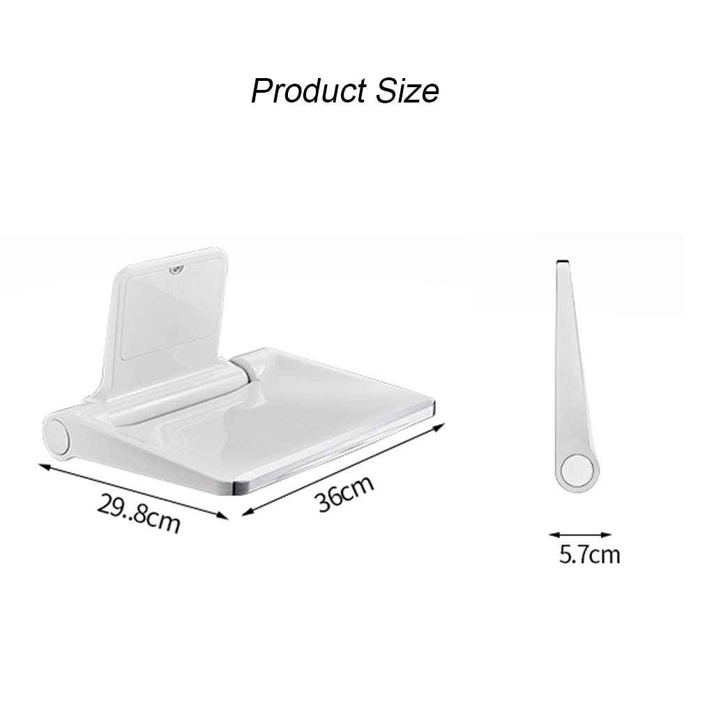 Montado en la Pared Asiento de Ducha Plegable Moderno Baño Taburete de Seguridad Silla Base de Acero Inoxidable Carga de 200 kg. Ayuda de baño para Ancianos, discapacitados