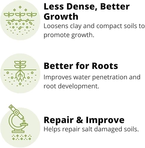 Miniatura 4 de Earth Science Yeso de acción rápida el acondicionador de suelo añade calcio, repara el daño de la sal y el crecimiento de las raíces con la