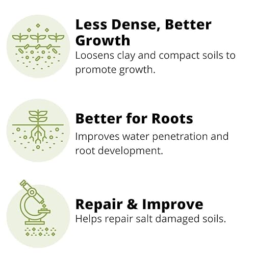 Miniatura 4 de Earth Science Yeso de acción rápida, 5 libras, el acondicionador de suelo añade calcio, repara el daño de la sal y el crecimiento de las raíces con