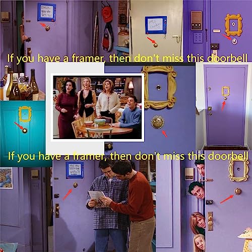 image for KINVI Doobell for Friend Peephole Frame,Doorbell Replica Best for Frie