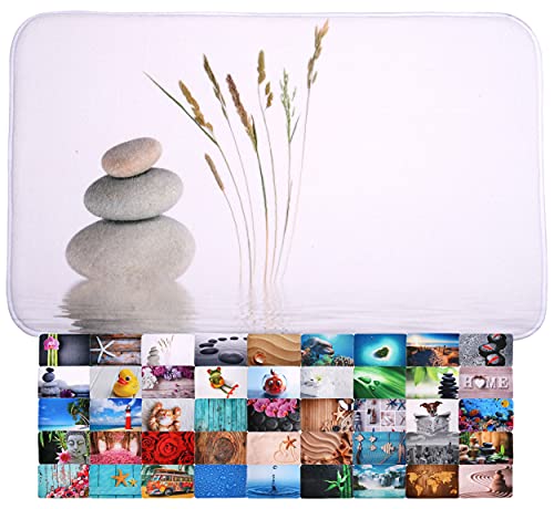 Sanilo Badteppich, viele schöne Badematten zur Auswahl, Badvorleger sehr weich und rutschfest, waschbar und schnelltrocknend (50 x 80 cm, Balance)