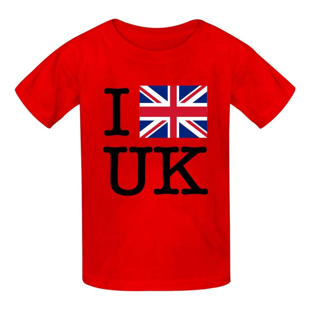 QUEETISOLA I United Kingdom Kids Cotton T Shirt,Comfortable & Soft Short Sleeveless Tee for Boys/Girls/Teen