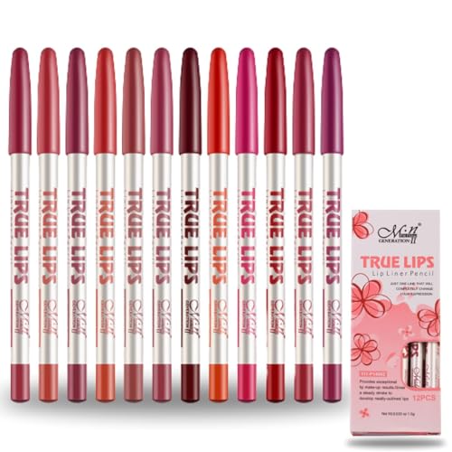 Perfilador Labios Pack 12unds.- Lip Liner Enriquecido con Vitaminas y Aloe Vera- Perfilador Labios...