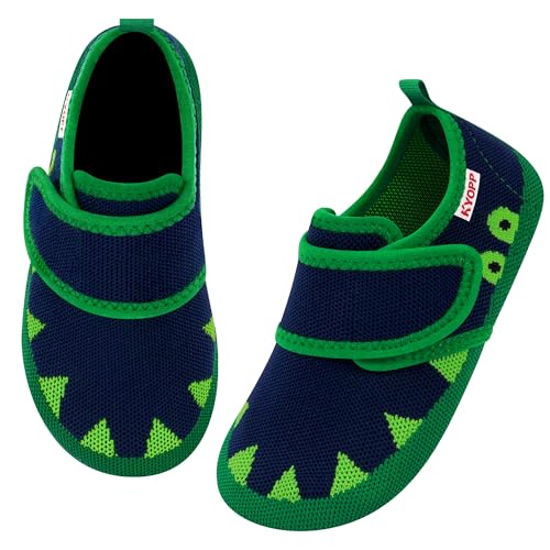 Kyopp Hausschuhe Kinder Barfussschuhe Klettverschluss für Jungen...
