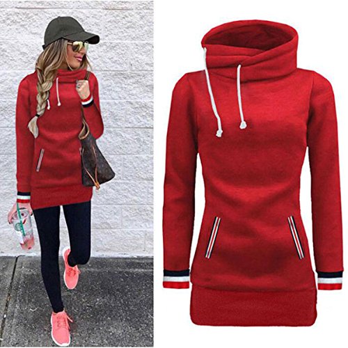 QQI Felpa con Cappuccio Casual Sportiva Moda