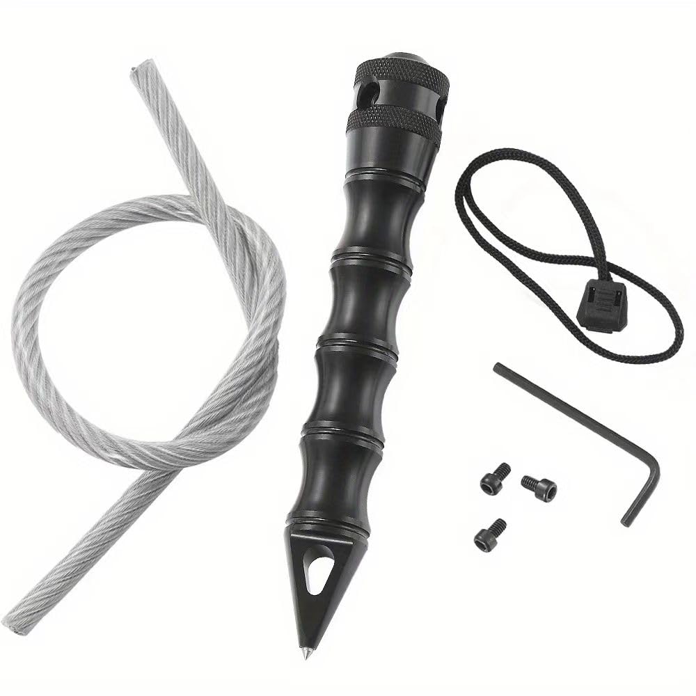 Látigo de defensa personal, herramienta de rescate de emergencia para coche, perforador de ventana, fácil de llevar, cabezal de látigo de acero inoxidable