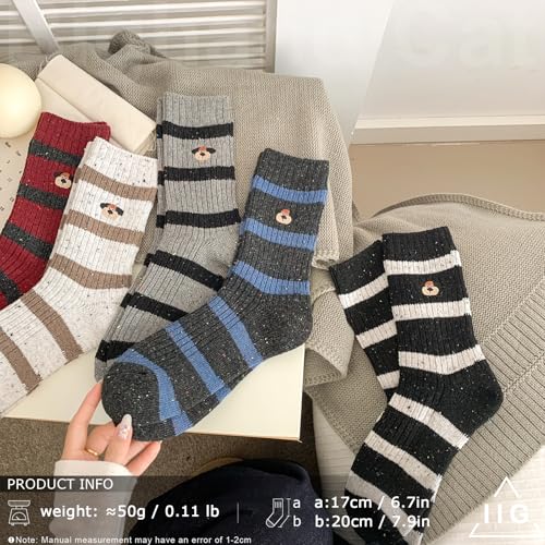 Image of IIG Winter Warm Wool Socks for Women Original Design Trendy Boot Socks Ideal Gift