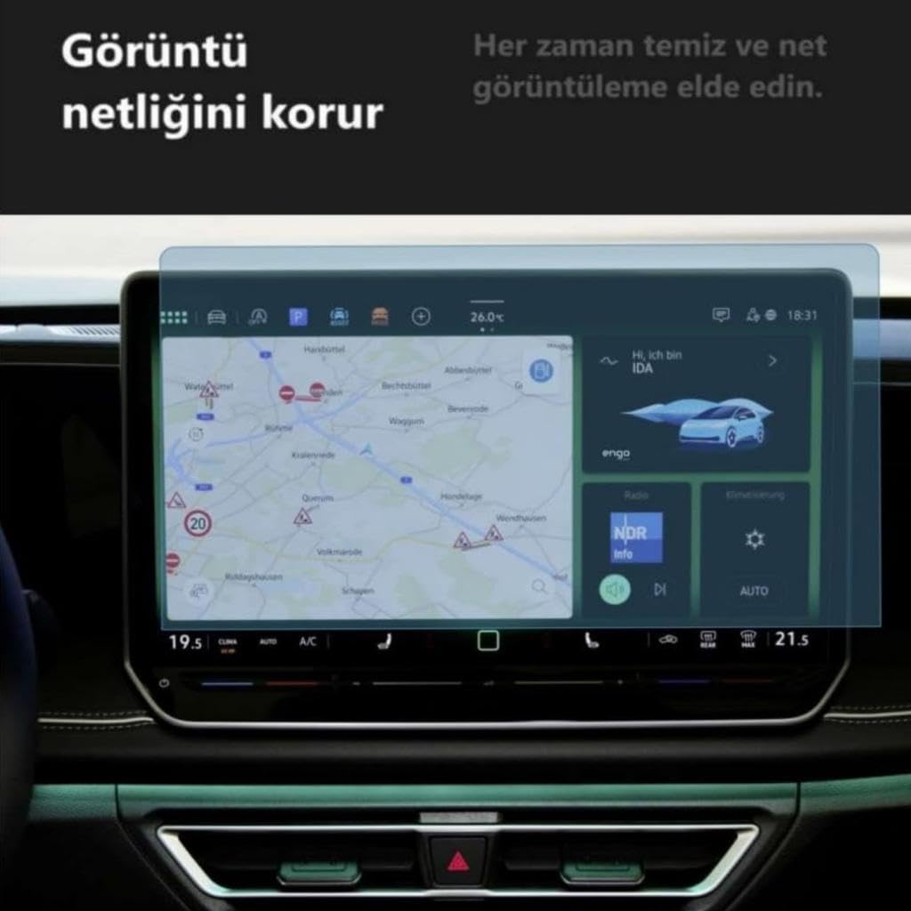 Engo Volkswagen Golf 8.5 10.3 inç Multimedya Ekran Koruyucu Nano