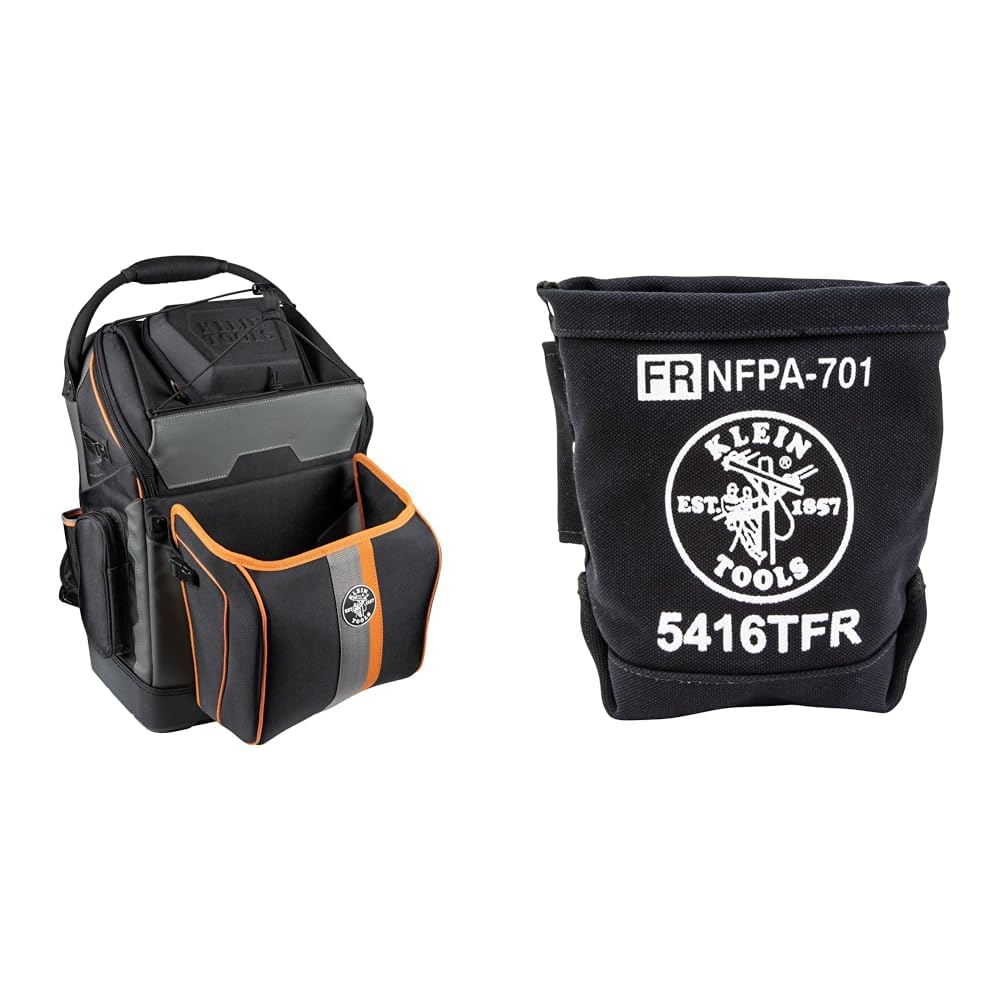 Ironworker and Welder Backpack Fire Resistant Exterior 27 Pockets 5416TFR Tool Bag Flame Resistant Canvas Bag for Bolt