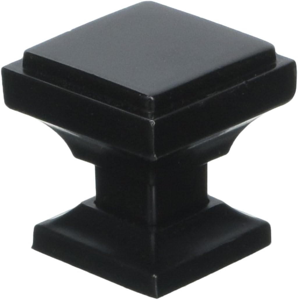 Southern Hills Square Black Knobs Pack of 5 Black Kitchen
