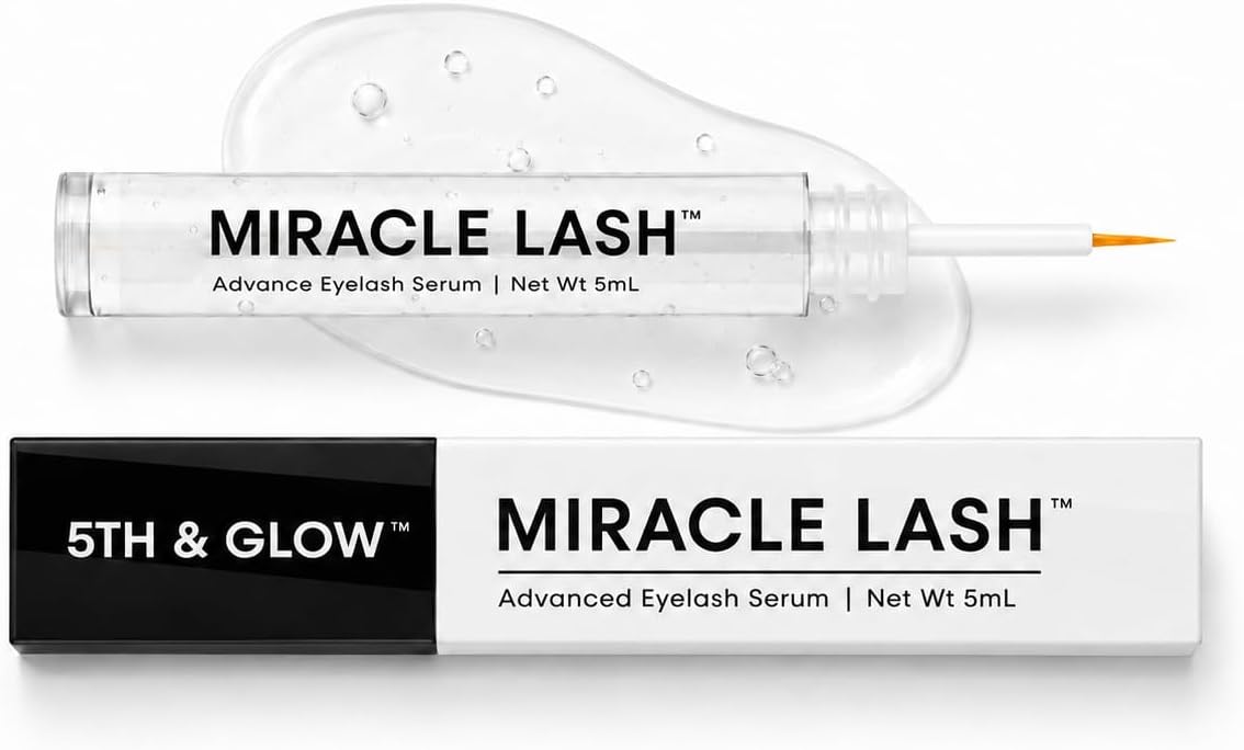 Miracle Lash - Serum for Eyelash Growth - Lash Enhancing Serum to Nourish, Hydrate & Strengthen Lashes โ Helps Brittle, Damaged Lashes Look Thicker, Fuller & Longer โ Gentle Formula