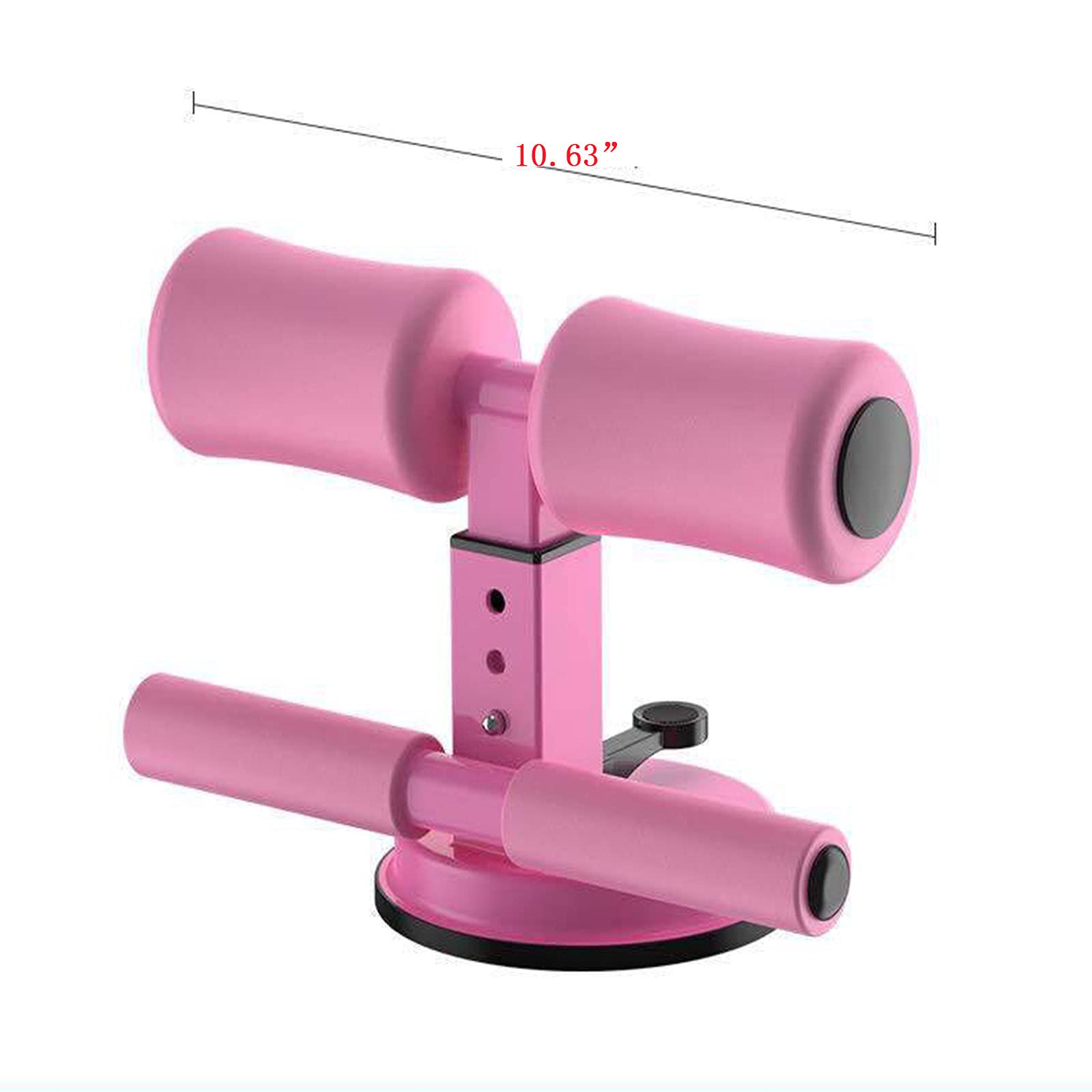 ZHIMEI Sit Up Equipment Bar for Floor, Adjustable Self-Suction Portable Sit Up Assistant Device, Abdominal Fitness Equipment with Comfortable Padded Ankle Sit Up Bar with Sit-Up Foot Holder (Black)